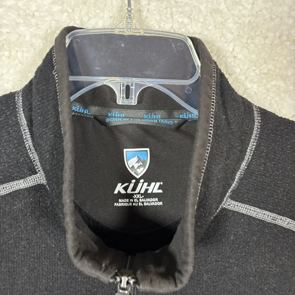 Kuhl Revel Full Zip Fleece Jacket Mens‎ XXL Black  Performance Sweater